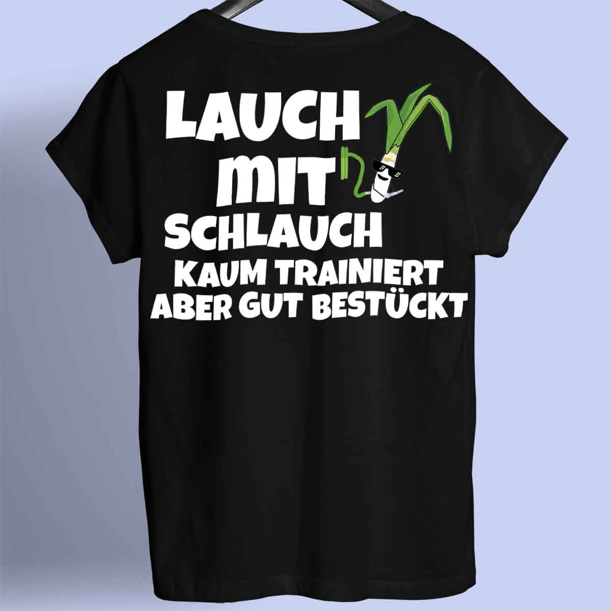 Lauch mit Schlauch - Premium T-Shirt Unisex Backprint