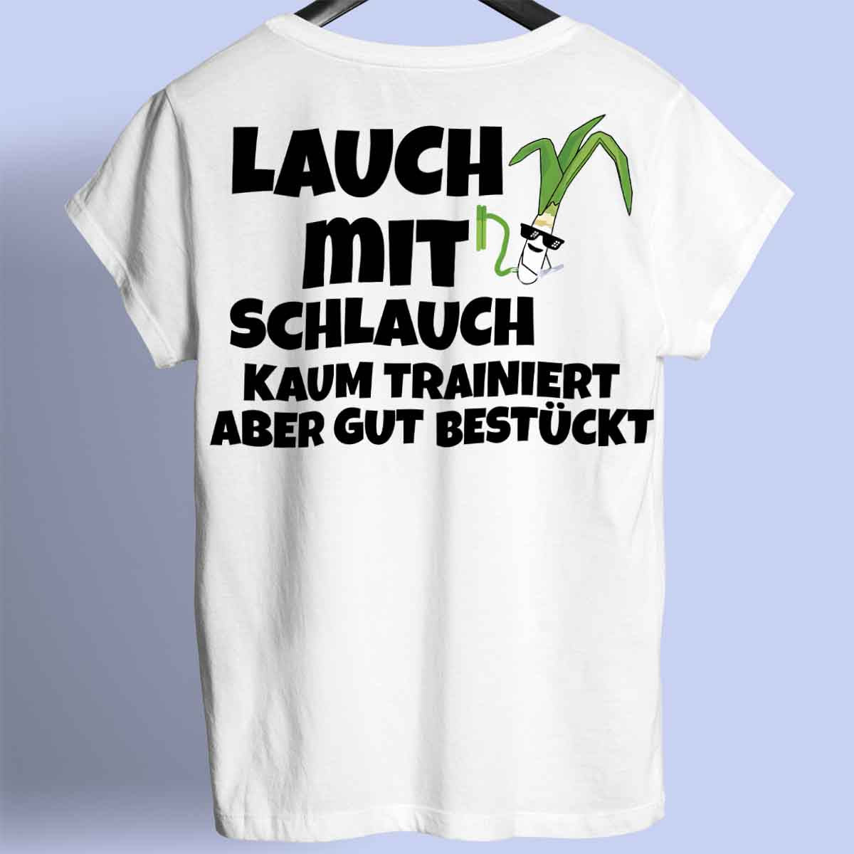 Lauch mit Schlauch - Premium T-Shirt Unisex Backprint