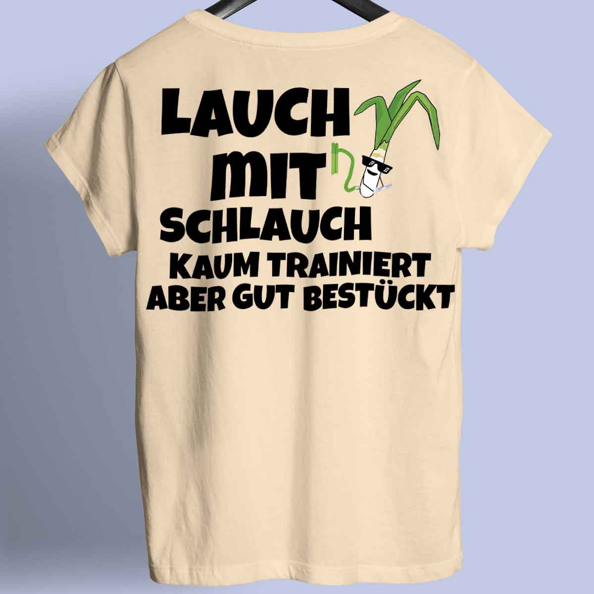Lauch mit Schlauch - Premium T-Shirt Unisex Backprint
